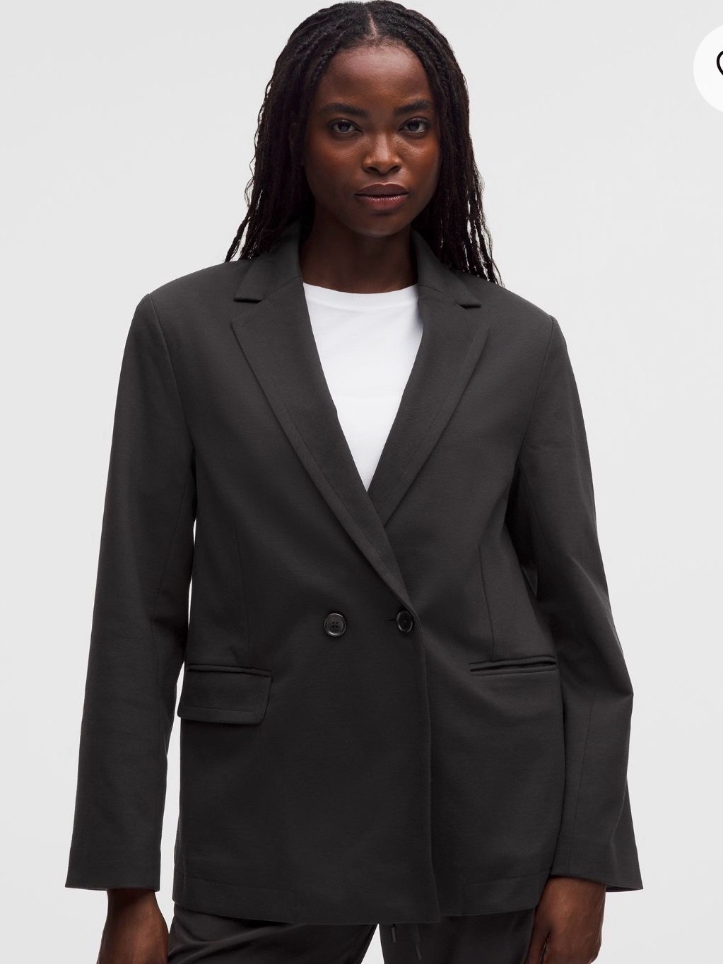 Lululemon Athletica Black Double-Breasted Blazer